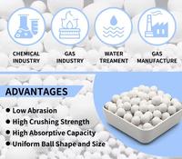 SYKOL Bolas Desecantes de Alúmina Activada 4-8 mm 93% Pureza 300m/g Área Superficial para Petroquímica, Petróleo y Gas
