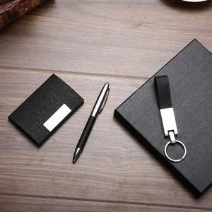 Estuche para Tarjetas de Visita con Llavero, Set de Regalo Creativo de Tres Piezas, Regalo Corporativo para Actividades de Oficina, Modelo al por Mayor - Product Image 1