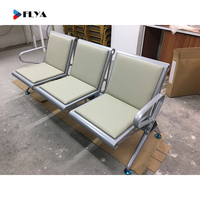 FLYA Nouveau Design Chaise d'Attente 3 Places en Mousse PU pour Hôpital, Aéroport, Gare, Bureau, Réception - Siège d'Aéroport