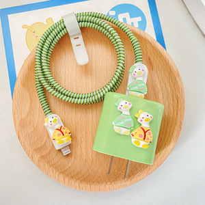 Không có moq số lượng lớn bán buôn 3D dễ thương phim hoạt hình rõ ràng mềm Silicone Cáp dữ liệu sạc bảo vệ trường hợp - Product Image 4