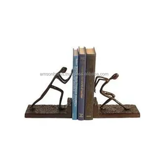 Human Gymnastics Art Sculpture Bookend Book Stall Ornaments Metal Bookshelf Holder