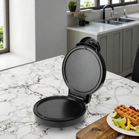 Mini-appareil à pizza électrique, 20 cm de diamètre, appareil à gaufres, revêtement antiadhésif, chauffage double face, usage domestique
