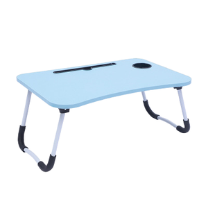 Escritorio portátil plegable de MDF con ranura para portavasos y asa para mesa de cama de diseño plegable fácil - Product Image 5