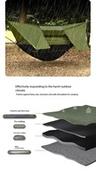Hamac de camping extérieur avec moustiquaire, chaise suspendue en nylon durable, capacité 2 personnes 200 kg