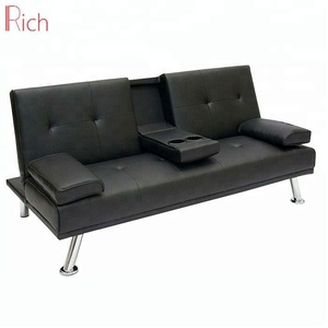 Decoración del hogar pata de acero inoxidable distintos de sillón de cuero negro sofá contemporáneo sofá de <span class=keywords><strong>2</strong></span> plazas - Product Image 3