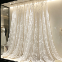 Tissu en polyester ajouré brodé à œillets, dentelle florale blanche découpée au laser, vente en gros pour robes féminines
