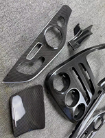 Kit complet de garnitures intérieures en fibre de carbone pour console centrale et panneaux de porte pour Mercedes Benz W205 X253 C260L C200 C63 Coupé Accessoires