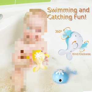 Jouets de bain Jeux de pêche magnétiques Baleines de natation Table à eau Bain de piscine Temps d'amusement Baignoire Jouet pour tout-petits - Product Image 6