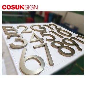 COSUN-Petite enseigne en acier inoxydable 304, design moderne, pour numéro de maison flottant - Product Image 2