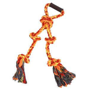 Interaktif çift başlı pamuk düğüm halat römorkör-savaş köpek çiğnemek oyuncak çevre dostu köpek çiğnemek oyuncak diş temizleme için büyük köpek - Product Image 4