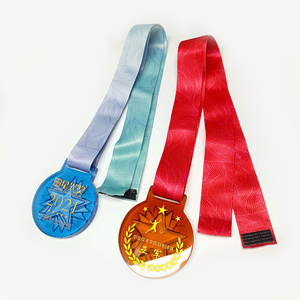 Souvenirs d'événements colorés personnalisé étoile brillante Liuli couleur glaçure médaillons verre cristal Sport médaille - Product Image 4