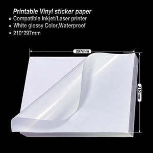 Wholesale 8.5"x11" Printable Adhesive Label Paper Sheets for Laser&amp;inkjet <strong>Printers</strong> Glossy White Waterproof Vinyl <strong>Sticker</strong> Paper - Product Image 2