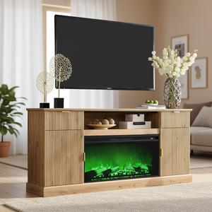 Soporte <span class=keywords><strong>de</strong></span> TV Moderno IFGET con <span class=keywords><strong>Chimenea</strong></span> Eléctrica <span class=keywords><strong>de</strong></span> <span class=keywords><strong>Madera</strong></span> Acanalado <span class=keywords><strong>de</strong></span> 36 Pulgadas, <span class=keywords><strong>Chimenea</strong></span> Eléctrica <span class=keywords><strong>para</strong></span> TV <span class=keywords><strong>de</strong></span> 80 Pulgadas, 31 Pulgadas <span class=keywords><strong>de</strong></span> Alto, 2 Cajones, Estante Ajustable, Control Remoto, <span class=keywords><strong>para</strong></span> Sala <span class=keywords><strong>de</strong></span> Estar - Product Image 1
