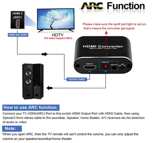 อุปกรณ์แปลงสัญญาณเสียงจาก4K <span class=keywords><strong>HDMI</strong></span>เป็น<span class=keywords><strong>HDMI</strong></span> + Optical Toslink <span class=keywords><strong>SPDIF</strong></span> + ช่องเสียบAUX 3.5มม. ตัวแปลงสัญญาณเสียงสเตอริโอออก<span class=keywords><strong>HDMI</strong></span> - Product Image 6