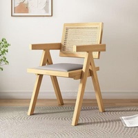 Chaise de salle à manger moderne en bois massif et cuir, vente en gros de l'usine Jinshan, pour cuisine, maison, bureau, café et salon