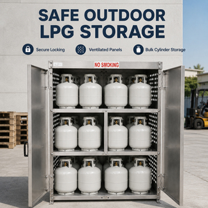 Armoire pour bouteilles <span class=keywords><strong>de</strong></span> <span class=keywords><strong>gaz</strong></span> anti-corrosion, design ventilé pour extérieur, stockage sécurisé pour plusieurs bouteilles <span class=keywords><strong>de</strong></span> propane <span class=keywords><strong>de</strong></span> 20 lb - Product Image 1