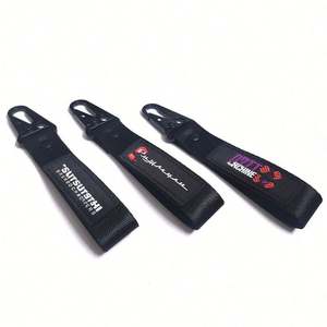 Embroidery Customized Double Side Fabric Flight Woven Keychain - Product Image 1