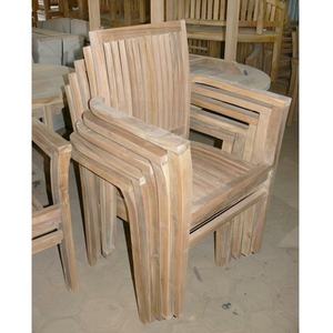 CHAISE EMPILABLE EN BOIS MEUBLE EN TECK CHAISES DE JARDIN - Product Image 1