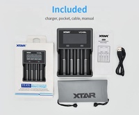 Chargeur XTAR VC4SL compatible avec les batteries Li-ion 3.6/3.7V et Ni-MH 1.2V QC3.0 Fast Charge 4 Slots Type C Port Charger