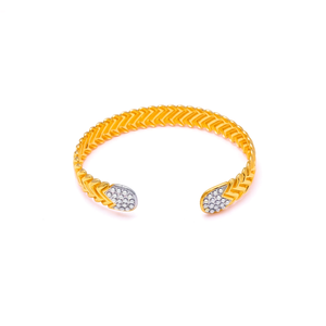 Brazalete de Moda en Acero Inoxidable 316L con Baño de Oro PVD, Sostenible y Resistente - Product Image 2
