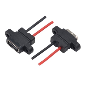 Connecteur <span class=keywords><strong>USB</strong></span> Type C à verrouillage par vis noire Câble de charge Câble d'extension de prise <span class=keywords><strong>USB</strong></span> C à montage sur panneau - Product Image 5