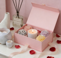 Velas Aromáticas con Forma de Rosa, Múltiples Tipos Florales, Más de 10 Horas de Duración, Cera de Soja, Regalo para el Día de San Valentín, Decoración del Hogar, Larga Duración