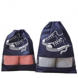 Sac à chaussures en non-tissé avec cordon de serrage, logo personnalisé, couleur sur mesure, idéal pour cadeaux, emballage et voyage – Vente en gros à prix réduit - Product Image 3