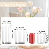 Vase cylindrique moderne en verre borosilicate transparent pour bougies flottantes, design unique, décoration pour mariages et événements
