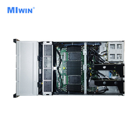 Serveur Barebone MIwin personnalisé avec double processeur Intel 4e/5e génération, 6 emplacements PCIe 5.0 x16, 36 baies 3,5 pouces NVMe/SAS, 32 DDR5, stockage de disques 4U36