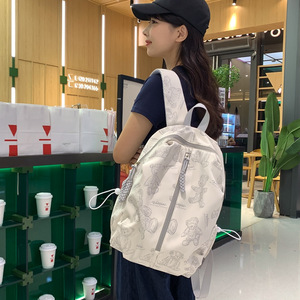 Mochila de nailon para ordenador portátil de gran capacidad para hombre <span class=keywords><strong>Unior</strong></span>, estampado Digital a la moda, impermeable, con cierre de cremallera de dibujos animados, para estudiantes - Product Image 4