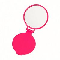Miroir de poche pliable avec logo personnalisé, miroir de maquillage rond portable à une seule face pour les voyages, cadeaux promotionnels