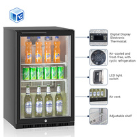 Réfrigérateur à bière personnalisé en usine, mini-bar, réfrigérateur noir, réfrigérateur à boissons, mini-réfrigérateur à boissons, réfrigérateur de bar, porte en verre, sous-comptoir
