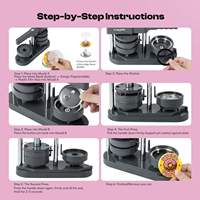 Machine manuelle de fabrication de boutons pour vêtements, machine à badges de 37 mm avec découpeuse pour événements scolaires, souvenirs, vente en gros, plastique