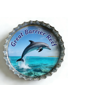 Aimant de réfrigérateur personnalisé en métal créatif, motif Bouchon de bouteille, Grande Barrière de Corail, Pompei, <span class=keywords><strong>Andorra</strong></span>, Cappadocia, Zagreb - Product Image 4