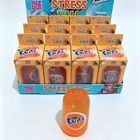 Jouet anti-stress mignon en peluche en forme de tasse de café glacé, coloré, souple, portable, mini jouet de décompression