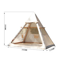 Tente de camping gonflable portable et imperméable, abri pyramidal, tentes en tissu Oxford résistant, tente de camping en plein air