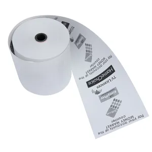 57x340 57x40 57x50 produsen gulungan kertas termal untuk pencetak Pos Terminal persegi mesin kartu kredit