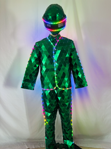 dj party dress for men LED Luminous Dance Jacket for Men