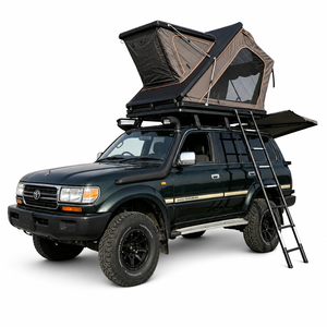 Tente de toit rigide TOP MOUNT X4 de 210 cm de long, ouverture rapide automatique, avec bande LED et échelle pour 4x4, tente de toit LED X4 - Product Image 2