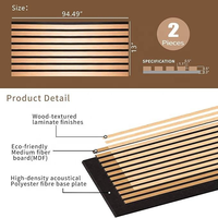 Panneaux acoustiques en chêne, lattes en bois écologiques, panneaux acoustiques insonorisants pour hôtel, isolation acoustique, Akupanel FSC CE EU