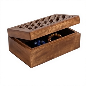 Caja Organizadora de Joyas de Madera Decorativa con Múltiples Secciones para el Hogar, Dormitorio, Tocador y Almacenamiento en el Baño - Product Image 1