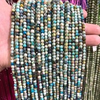 Perles de pierres précieuses en turquoise naturelle de Hubei, Chine, en vrac, facettées en forme de cube, perles carrées de 4*4 mm pour la fabrication de bijoux