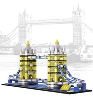 Set de Construcción de Bloques Miniatura Challenge 1:72, Modelo de Puente de Londres de Lujo en Plástico ABS, Juguete Electrónico, Regalo de Cumpleaños