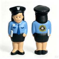 Sıcak Fırsat PU Köpük Polis Stres Topu Yumuşak Sıkmalı Polis Stres Giderici Oyuncak