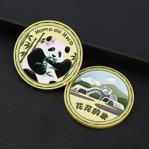 Souvenir Design Soft Enamel Metal Challenge Commemorative Coin Panda Souvenir Coins