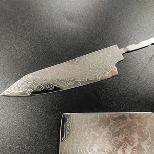 DM10BD2 Scharfe Messerklinge aus Damaststahl, partiell verborgener Erl, Federstruktur-Klinge, Messerrohling aus Damaststahl für Verkauf - Product Image 2
