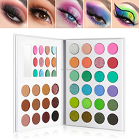 Livre d'ombres à paupières de couleur verte hautement pigmentée mat 36 couleurs Palette de fard à paupières de marque privée personnalisée nue