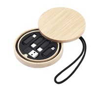 Kit d'accessoires multifonctionnels créatifs pour téléphone portable OEM 6-en-1 : Câble de données, lecteur Type-C, stockage, charge rapide 3A, boîte portable