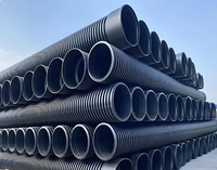 Tuyau en plastique corrugué à double paroi HDPE SN8 pour drainage des eaux usées municipales souterraines