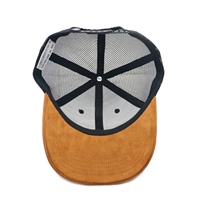 Gorra Trucker de 6 Paneles con Visera Curva, Tela de Rizo/Jersey de Alto Rendimiento, Logotipo Bordado, Malla Deportiva, Estilo Y2K Hip Hop, OEM ODM